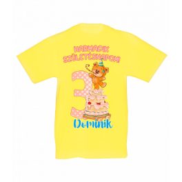   MACIS RÖVID UJJÚ 3.SZÜLINAPOS VANÍLIA SÁRGA FIÚ GYEREK PÓLÓ