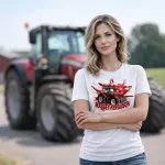 Massey Ferguson fehér női traktoros póló