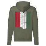 Hungary körvonalas cipzáras pulóver (zöld)