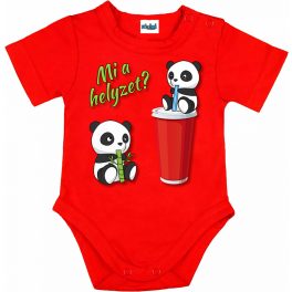 Panda Baba Body piros