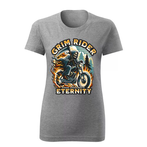 GRIM RIDER MOTOROS NŐI PÓLÓ SZÜRKE