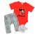 Rövid ujjú Piros body + nadrág  