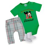 Rövid ujjú Zöld body + nadrág  