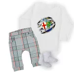 Alfa Romeo Fehér HOSSZÚ UJJÚ BABA BODY + nadrág és zokni