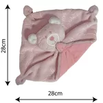 Babafészek 3 részes Prémium Fonott Lány Nyuszis Mintás (Babarózsaszín/fehér/pink)