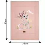 Babafészek 3 részes Prémium Fonott Lány Nyuszis Mintás (Babarózsaszín/fehér/pink)