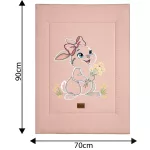 Babafészek 3 részes Prémium Fonott Lány Nyuszis Mintás (Babarózsaszín/fehér/pink)