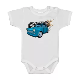 TRABANT 601 FEHÉR RÖVID UJJÚ BABA BODY