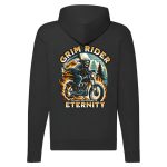 GRIM RIDER MOTOROS CIPZÁRAS PULÓVER FEKETE