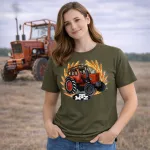 MTZ 50 zöld traktoros női póló