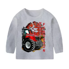   MASSEY FERGUSON FELIRATOS SZÜRKE HOSSZÚ UJJÚ GYEREK PÓLÓ