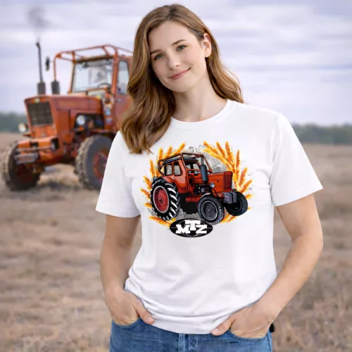MTZ 50 fehér női traktoros póló