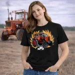 MTZ 50 fekete női traktoros póló