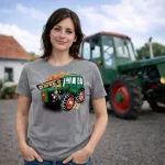 Kis Dutra szürke női traktoros póló