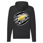 CHEVROLET CIPZÁRAS FEKETE KAPUCNIS PULÓVER