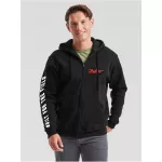 Zetor Style cipzáras pulóver fekete színben