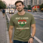 Békét a szívbe póló (zöld)