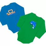 2 DARABOS KUTYÁS, DELFINES SZETT (ZÖLD-KÉK) HOSSZÚ UJJÚ