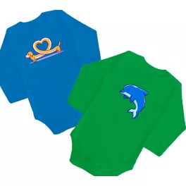 2 DARABOS KUTYÁS, DELFINES SZETT (ZÖLD-KÉK) HOSSZÚ UJJÚ
