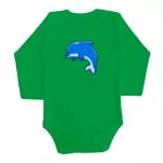 2 DARABOS KUTYÁS, DELFINES SZETT (ZÖLD-KÉK) HOSSZÚ UJJÚ