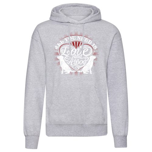 All you need is…Világosszürke kenguruzsebes pulóver