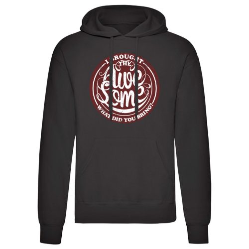 I Brought the…Fekete kenguruzsebes pulóver