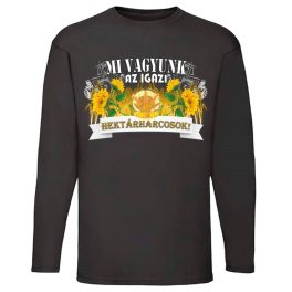 Hektár Harcos  Póló HOSSZÚ UJJÚ FEKETE