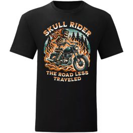 SKULL RIDER MOTOROS PÓLÓ FEKETE