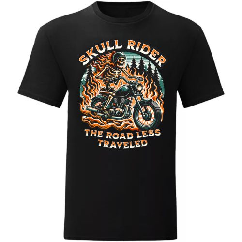 SKULL RIDER MOTOROS PÓLÓ FEKETE