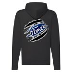 FORD CIPZÁRAS FEKETE KAPUCNIS PULÓVER