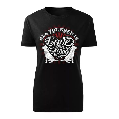 All you need is…Fekete női póló