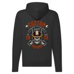 CUSTOM GARAGE MOTOROS FEKETE CIPZÁRAS PULÓVER