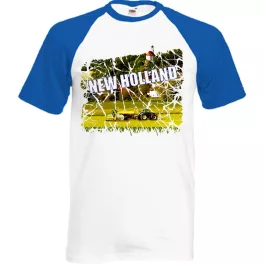 outlet NEW HOLLAND MUNKÁBAN KÉK UJJÚ PÓLÓ S-es