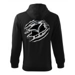 [AKCIÓ] M-es MAZDA CIPZÁRAS FEKETE KAPUCNIS PULÓVER