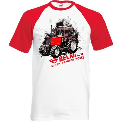 BELARUS RÖVID UJJÚ PÓLÓ (PIROS-FEHÉR)