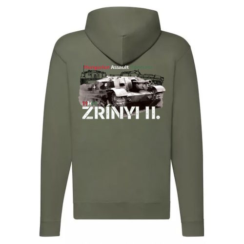 Zrínyi II. Tank cipzáras pulóver (zöld)