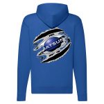 DATSUN CIPZÁRAS KÉK KAPUCNIS PULÓVER