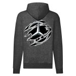 MERCEDES CIPZÁRAS SÖTÉTSZÜRKE KAPUCNIS PULÓVER