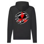 outlet MITSUBISHI CIPZÁRAS FEKETE KAPUCNIS PULÓVER S-es