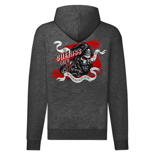 THE CUTLESS CREW SZÜRKE CIPZÁRAS PULÓVER