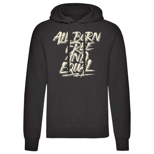 All born free…Fekete kenguruzsebes pulóver