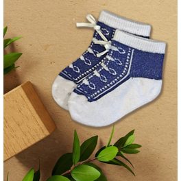 Kék fűzős baba zokni