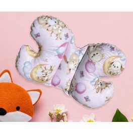 Rózsaszín Állatkás Világos Minky Pillangó Párna