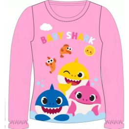  Baby Shark gyerek hosszú ujjú póló rózsaszín 104-es méret